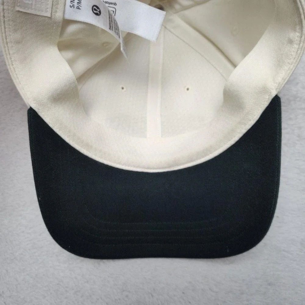 Lululemon Hat Cap Strap Back Adjustable Womens S/M White Colorblock 5 Panel